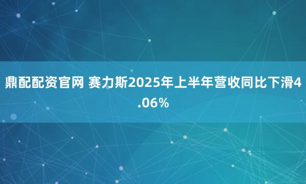 鼎配配资官网 赛力斯2025年上半年营收同比下滑4.06%